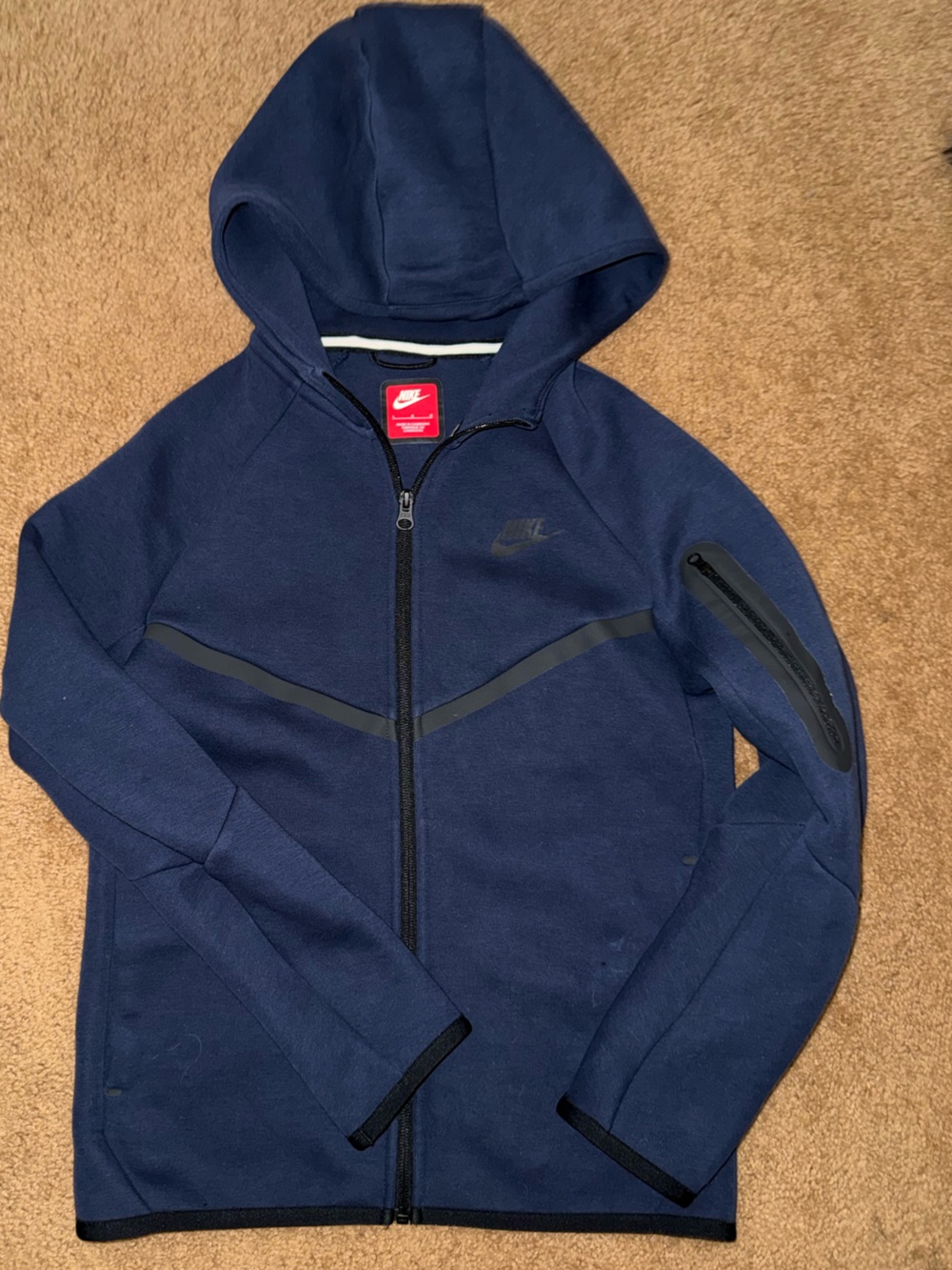 Nike Navy Lightweight Full-Zip Hooded Jacket